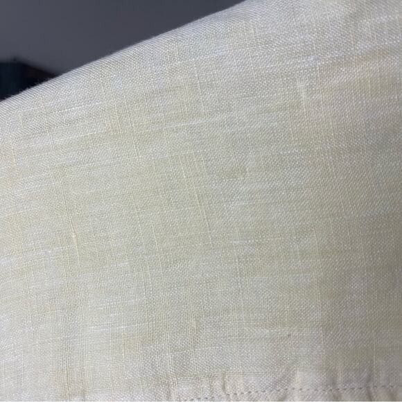 Mango 100% Linen Button Down Shirt, Butter Yellow, Casual, Weekend, Resort, XL - Picture 11 of 11